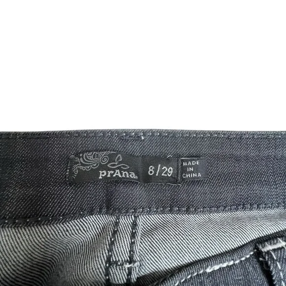 Prana Womens 8 Gray Low Rise Slim Straight Kara Jean #W4KARA115 - Picture 7 of 9